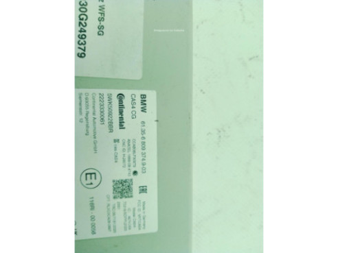 6809374 MODULO ELECTRONICO 9 BMW 5 (F10)|Desguaces La Cabaña