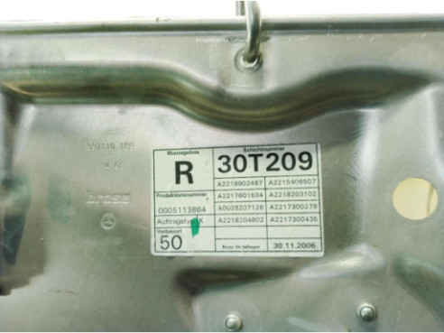 A2218902467 ELEVALUNAS PUERTA LAT TRA DER MERCEDES BENZ CLASE S (W221)|Desguaces La Cabaña