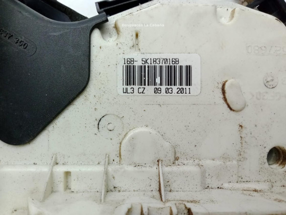 5K1837016B CERRADURA PUERTA LAT DEL DER VW POLO (6R1, 6C1)|Desguaces La Cabaña