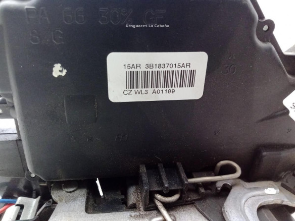 3B1837015AR CERRADURA PUERTA LAT DEL IZQ SKODA FABIA II (542)|Desguaces La Cabaña
