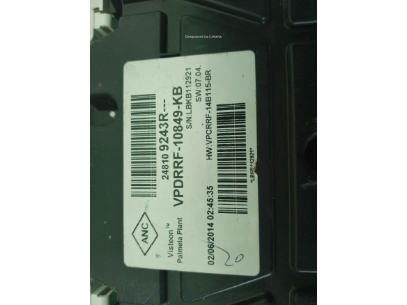 248109243R CUADRO INSTRUMENTOS RENAULT CAPTUR (J5_, H5_)|Desguaces La Cabaña