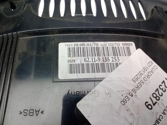 62119135253, CUADRO INSTRUMENTOS BMW 5 (E60)|Desguaces La Cabaña