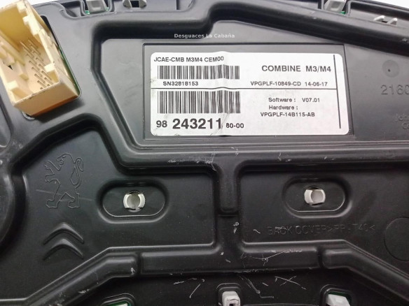 982423118000, CUADRO INSTRUMENTOS CITROEN C-ELYSEE|Desguaces La Cabaña