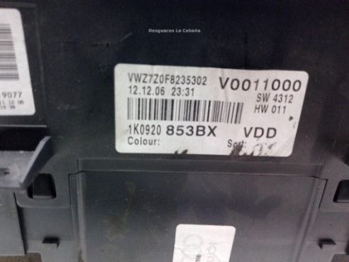 1K0920853BX, CUADRO INSTRUMENTOS VW GOLF V (1K1)|Desguaces La Cabaña