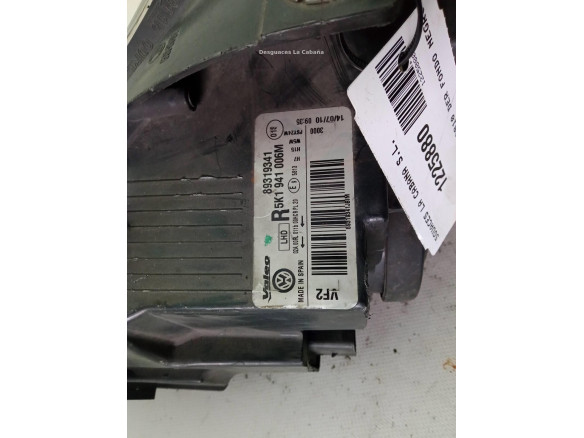 5K1941006M FARO DERECHO VW GOLF VI (5K1)|Desguaces La Cabaña