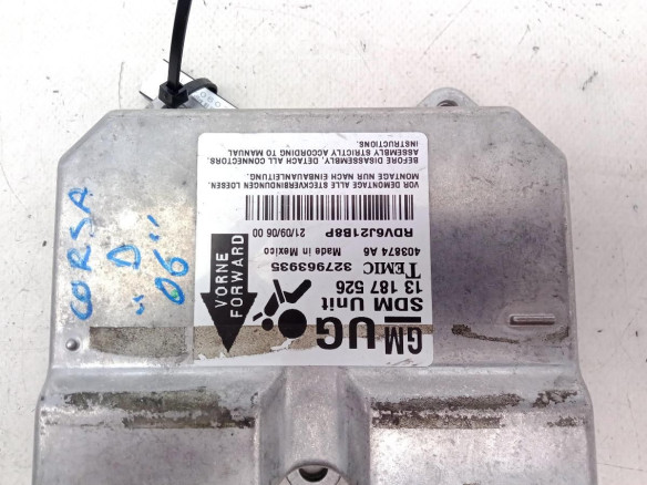 13187526, CENTRALITA AIRBAG OPEL CORSA D (S07) |Desguaces La Cabaña