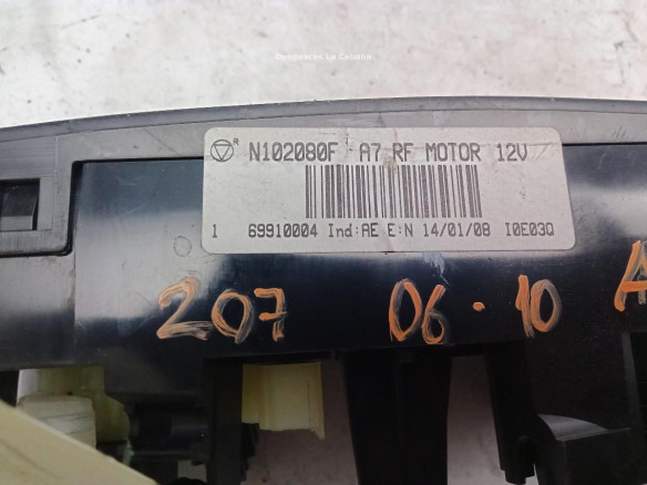 N102080FM, MANDO CALEFACCION PEUGEOT 207 (WA_, WC_)|Desguaces La Cabaña