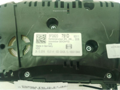 5F0920751D CUADRO INSTRUMENTOS SEAT LEON ST (5F8)|Desguaces La Cabaña