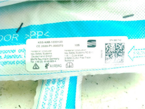 5F4880742 AIRBAG CORTINA DER SEAT LEON ST (5F8)|Desguaces La Cabaña