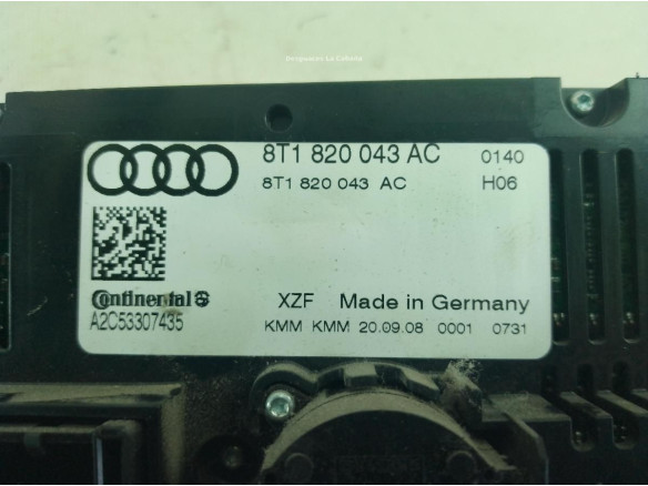 8T1820043AC MANDO CLIMA AUDI Q5 (8RB)|Desguaces La Cabaña
