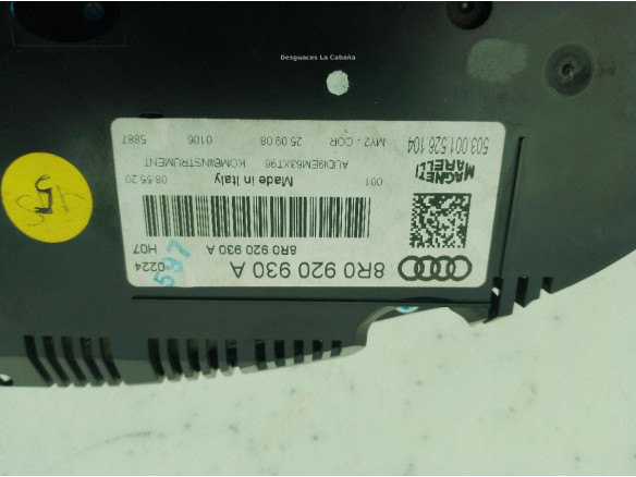 8R0920930A CUADRO INSTRUMENTOS AUDI Q5 (8RB)|Desguaces La Cabaña