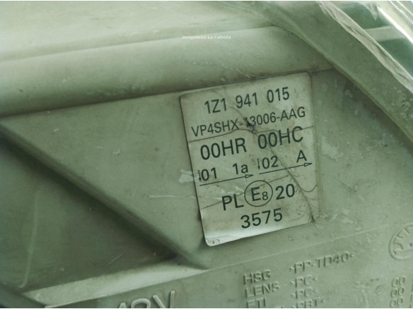 1Z1941017P FARO IZQUIERDO SKODA OCTAVIA II (1Z3)|Desguaces La Cabaña