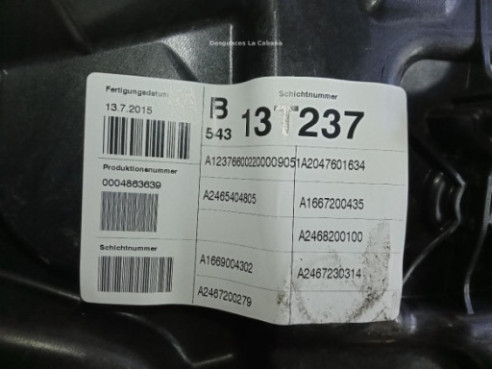 A2467205800 ELEVALUNAS PUERTA LAT DEL DER MERCEDES BENZ CLASE B (W246, W242) |Desguaces La Cabaña