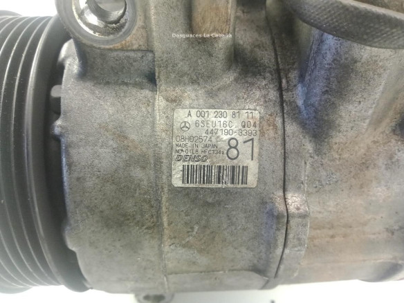 A0012308111 COMPRESOR AA MERCEDES BENZ CLASE S (W220) |Desguaces La Cabaña