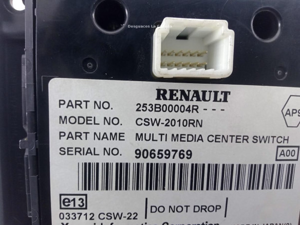 90659769 MANDO MULTIMEDIA RENAULT MEGANE III Fastback (BZ0_) |Desguaces La Cabaña
