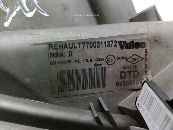 7700311372 FARO DERECHO OPEL VIVARO A Combi (X83)|Desguaces La Cabaña