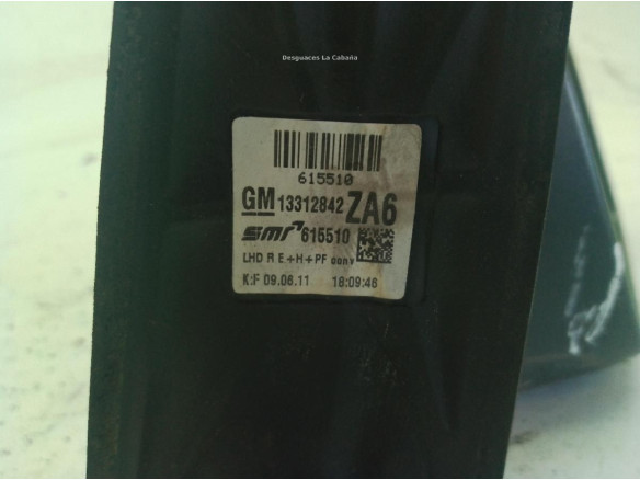13312908 ESPEJO DER OPEL ZAFIRA B Van (A05)|Desguaces La Cabaña