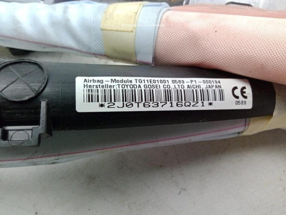 2J0T63716QZ1 AIRBAG CORTINA DER TOYOTA AURIS TOURING SPORTS (_E18_)|Desguaces La Cabaña