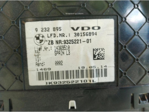 62106805207 CUADRO INSTRUMENTOS BMW 4 Gran Coupe (F36)|Desguaces La Cabaña