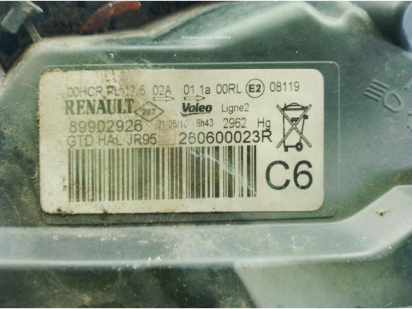 260606760R FARO IZQUIERDO RENAULT GRAND SCENIC III (JZ0/1_)|Desguaces La Cabaña