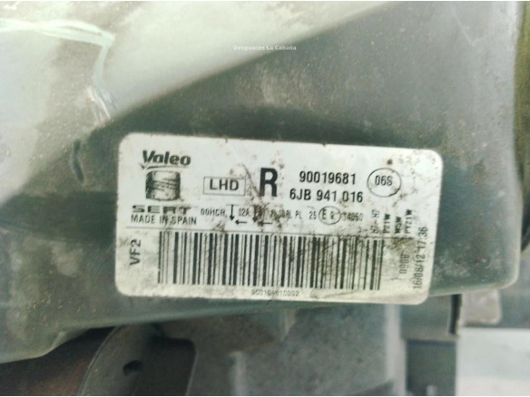 6JB941016 FARO DERECHO SEAT TOLEDO IV (KG3)|Desguaces La Cabaña