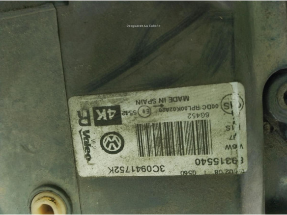 3C0941754K FARO DERECHO VW PASSAT (3C2)|Desguaces La Cabaña