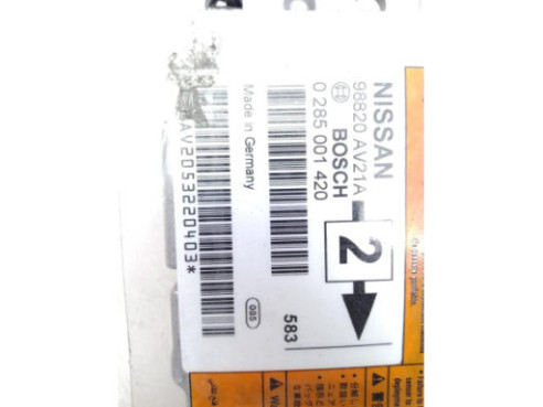 98820AV21A, CENTRALITA AIRBAG NISSAN PRIMERA Hatchback (P12) |Desguaces La Cabaña