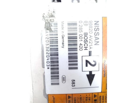 98820AV21A, CENTRALITA AIRBAG NISSAN PRIMERA Hatchback (P12) |Desguaces La Cabaña