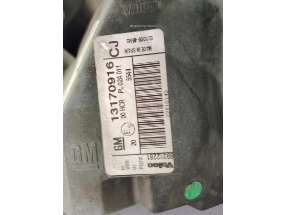 93192378 FARO DERECHO OPEL VECTRA C GTS (Z02)|Desguaces La Cabaña