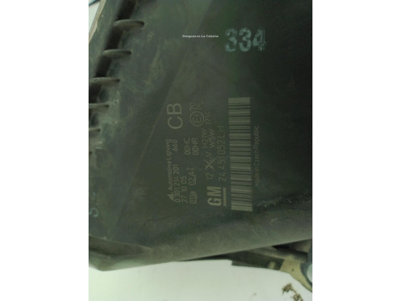 24451052LH FARO IZQUIERDO OPEL ZAFIRA B (A05)|Desguaces La Cabaña
