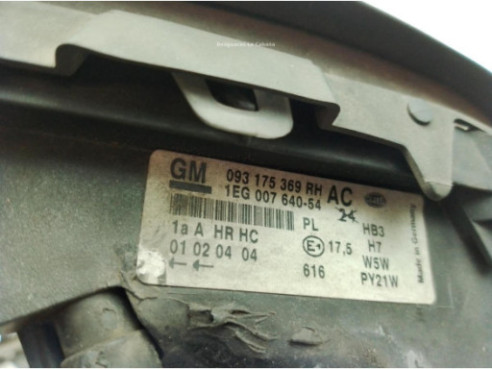 1EG00764054 FARO DERECHO OPEL ASTRA G Fastback (T98)|Desguaces La Cabaña