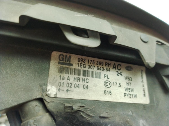 1EG00764054 FARO DERECHO OPEL ASTRA G Fastback (T98)|Desguaces La Cabaña