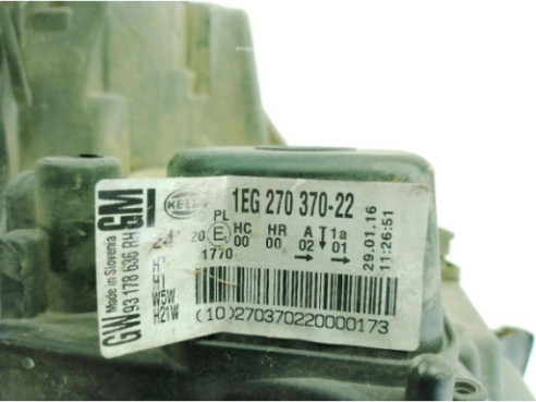 93178636RH FARO DERECHO OPEL ASTRA H GTC (A04)|Desguaces La Cabaña