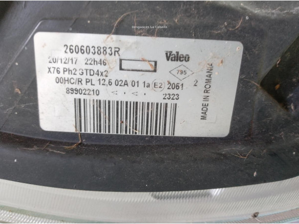 260603883R FARO IZQUIERDO RENAULT KANGOO (KC0/1_)|Desguaces La Cabaña