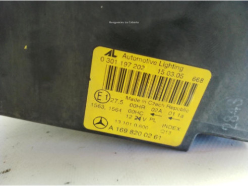 A1698200261 FARO DERECHO MERCEDES BENZ CLASE A (W169)|Desguaces La Cabaña