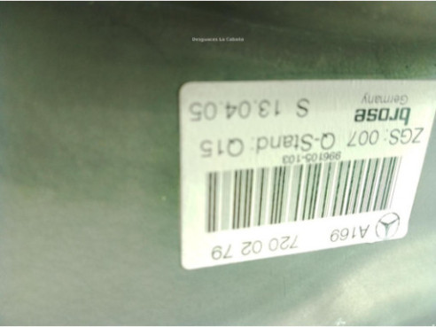 A1697200279 ELEVALUNAS PUERTA LAT DEL DER MERCEDES BENZ CLASE A (W169)|Desguaces La Cabaña