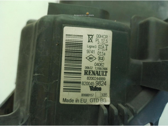 8200244889 FARO IZQUIERDO RENAULT CLIO III (BR0/1, CR0/1)|Desguaces La Cabaña