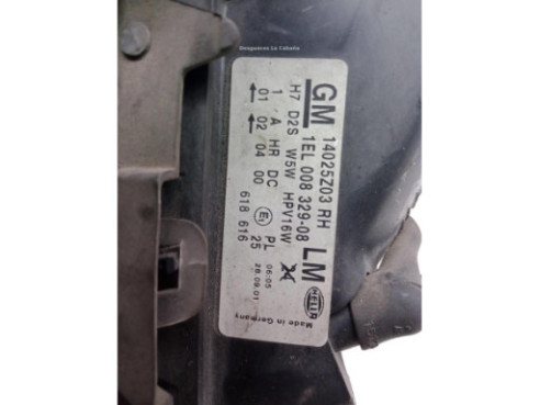 14025Z03RH FARO DERECHO OPEL ASTRA G Fastback (T98)|Desguaces La Cabaña