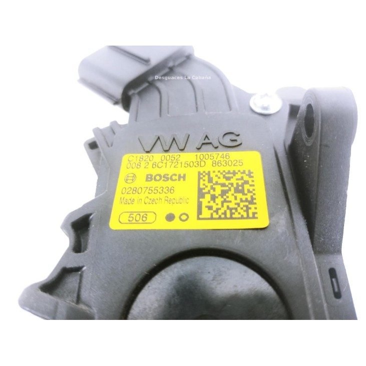 6C1721503D POTENCIOMETRO ACELERADOR AUDI A1 Sportback (8XA, 8XF) |Desguaces La Cabaña