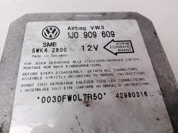 1J0909609, CENTRALITA AIRBAG SEAT IBIZA II (6K1)|Desguaces La Cabaña