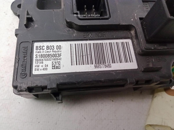 9665778480 CAJA FUSIBLES EXTERIOR (BSM) CITROEN BERLINGO (B9)|Desguaces La Cabaña
