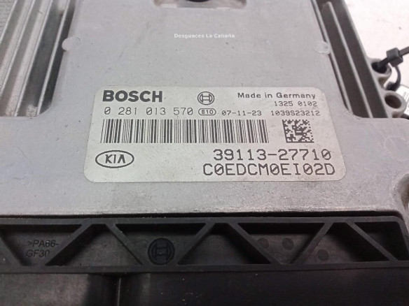 0281013570,3911327710, CENTRALITA MOTOR KIA CEE'D Fastback (ED)|Desguaces La Cabaña
