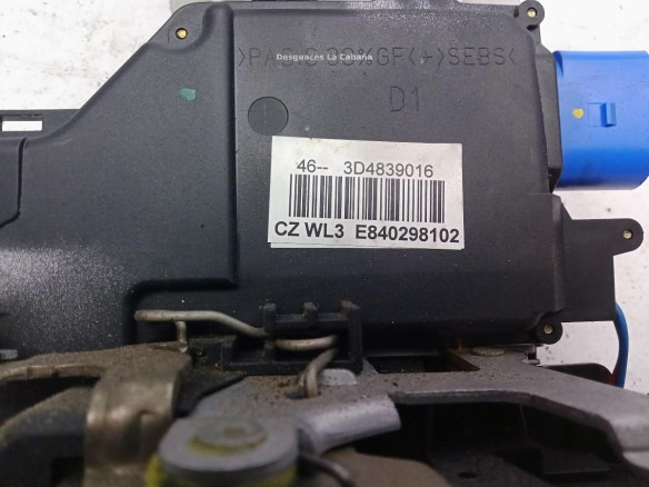 3D4839016 CERRADURA PUERTA LAT TRA DER VW PHAETON (3D1, 3D2, 3D3, 3D4, 3D6, 3D7, 3D8, 3D9)|Desguaces La Cabaña