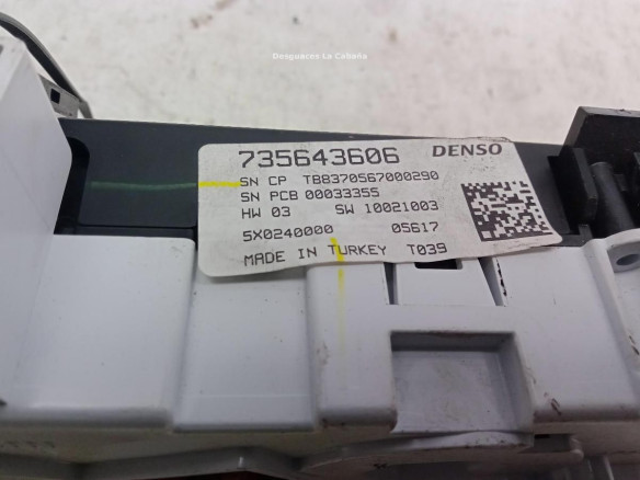 735643606 MANDO CALEFACCION FIAT TIPO Fastback (357_)|Desguaces La Cabaña