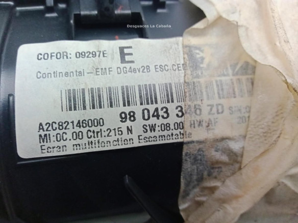 98043346ZD NAVEGADOR PEUGEOT 308 (4A_, 4C_)|Desguaces La Cabaña