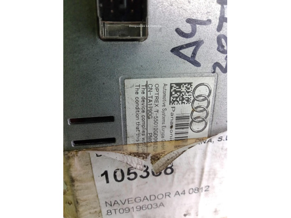 8T0919603A NAVEGADOR AUDI A4 (8K2, B8)|Desguaces La Cabaña