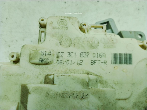 3C1837016A CERRADURA PUERTA LAT DEL DER VW PASSAT Variant (365)|Desguaces La Cabaña