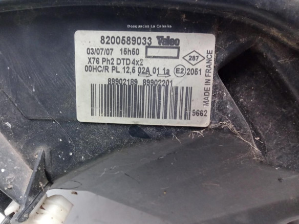 8200589033 FARO DERECHO RENAULT KANGOO (KC0/1_)|Desguaces La Cabaña