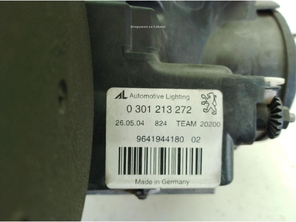 9641944180 FARO DERECHO PEUGEOT 407 (6D_)|Desguaces La Cabaña