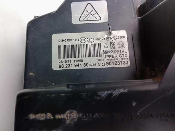 9823194180 FARO IZQUIERDO PEUGEOT 2008 II|Desguaces La Cabaña